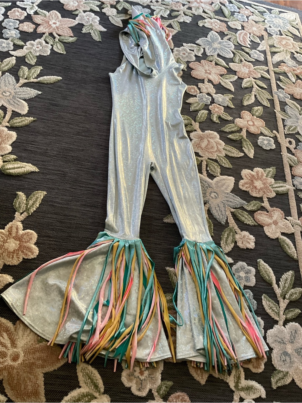 Silver Sparkle Unicorn Costume Jumpsuit